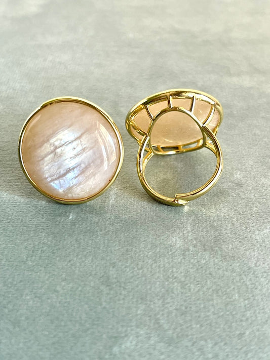 Anello con Labradorite bianca - Favorisce la sensibilità - Aumenta il fascino e il magnetismo