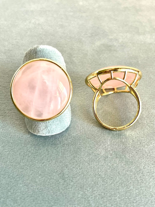 Anello Quarzo rosa - Gioia e luce interiore - Pietra dell'amore universale