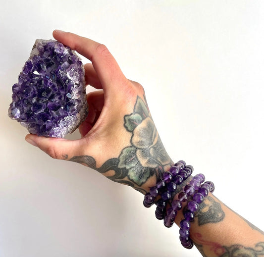 Bracciale in Ametista Concentrazione- Allontana lo stress- Saggezza