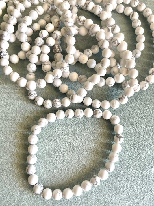 Bracciale in Howlite  - indipendenza - equilibrio