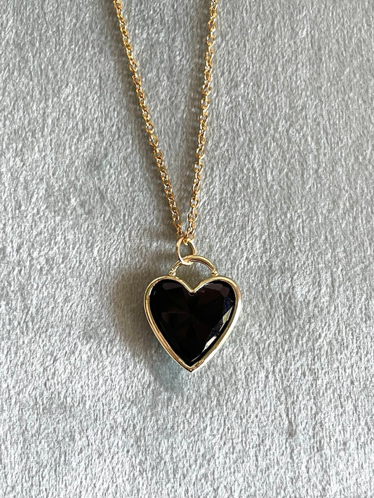 Ciondolo a cuore in Onice - Maturità - Forza Fisica E Spirituale- Equilibrio