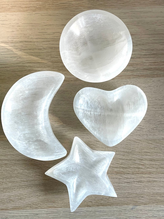 Ciotole in Selenite 5 forme disponibili