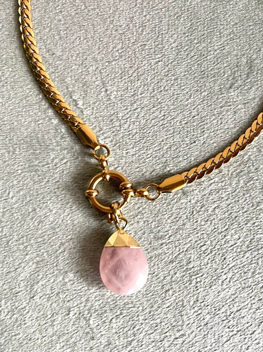 Collana maglia "spina di pesce" piatta