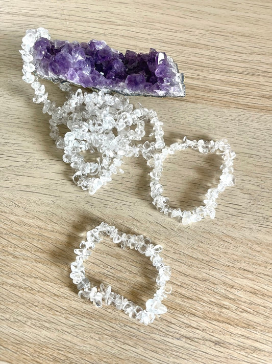 Bracciale in cips di Cristallo di rocca