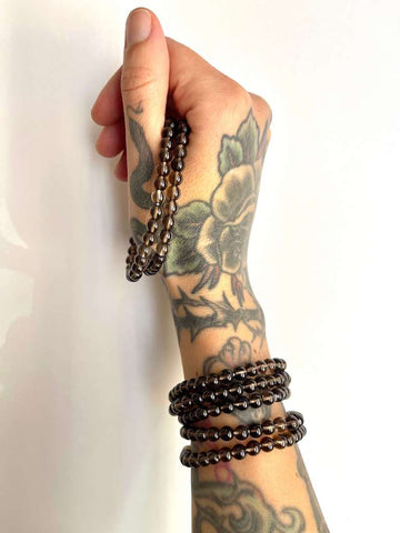 Bracciale in Quarzo Fumé - Forte scudo protettivo- Assorbe energie accumulate