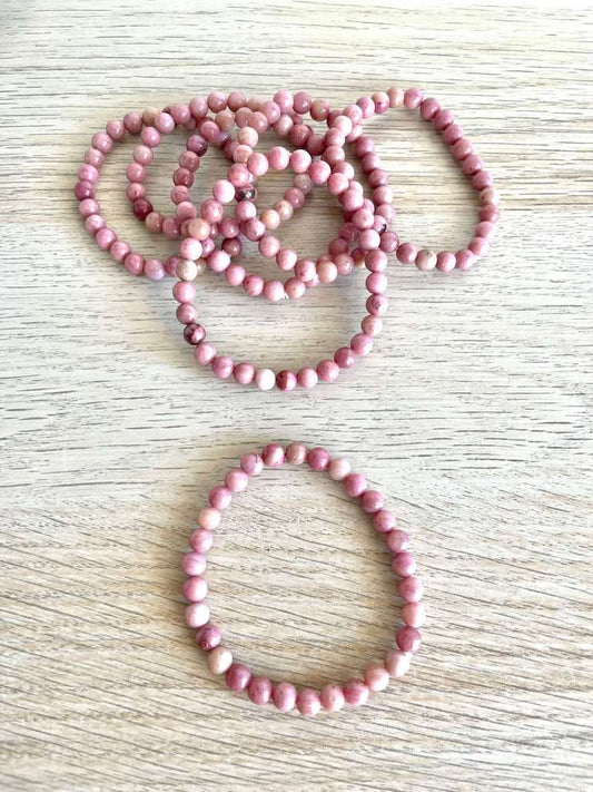 Bracciale in Rodonite - Fiducia e Amore per sé stessi -  Energia fisica ed emotiva - Guarigione interiore-