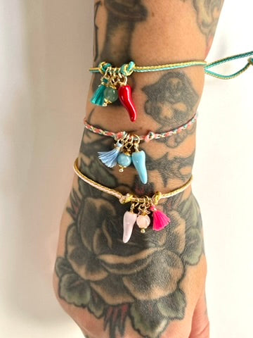 Bracciale in cordoncino Good Luck misura regolabile 3 modelli