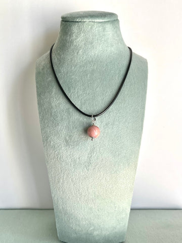 Pendente in Rodonite - Fiducia E Amore Per Sé Stessi - Energia Fisica Ed Emotiva - Guarigione Interiore-lo