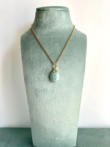 Ciondolo in Amazzonite a goccia - Chiarezza Sul Proprio Destino - Pietra Della Speranza -