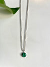 Ciondolo in Malachite con catenina