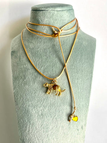 Collana di intenti "Sono fiera di me" con Occhio di tigre