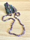 Collana lunga in Ametista - Concentrazione- Allontana Lo Stress- Saggezza