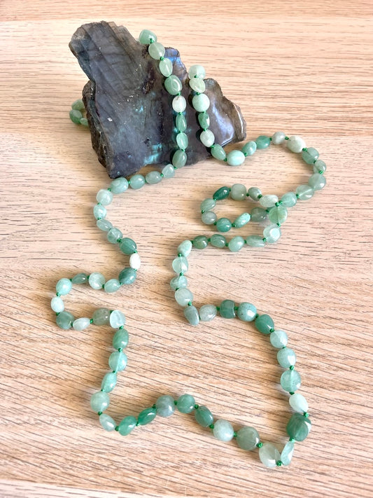 Collana lunga in Avventurina - Equilibrio Psicofisico - Guarigione Interiore