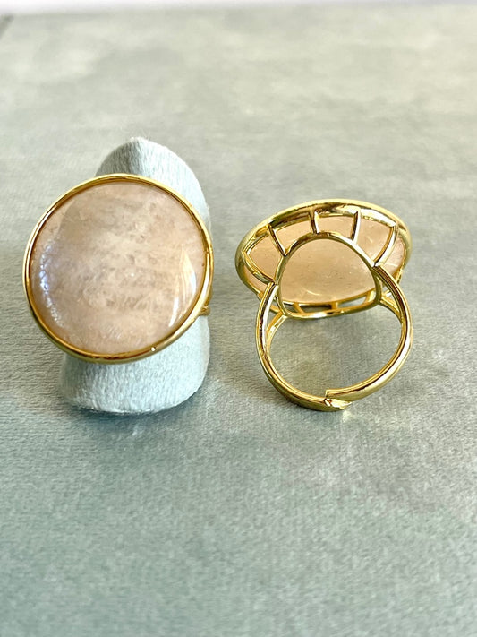 Anello con Labradorite bianca - Favorisce la sensibilità - Aumenta il fascino e il magnetismo