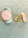 Anello Quarzo rosa - Gioia e luce interiore - Pietra dell'amore universale