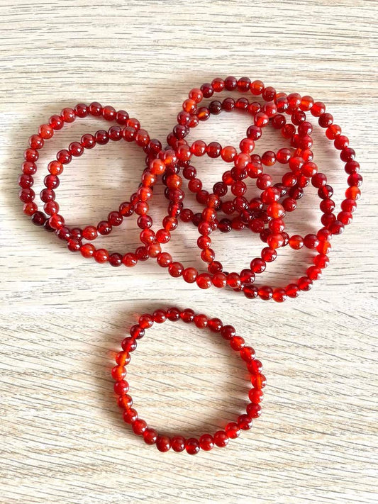 Bracciale in Corniola - Coraggio - Superamento delle difficoltà -Dinamismo