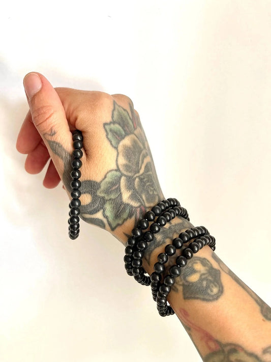 Bracciale in Shungite - neutralizza stress geopatico - protezione campi elettromagnetici - guarigione spirituale