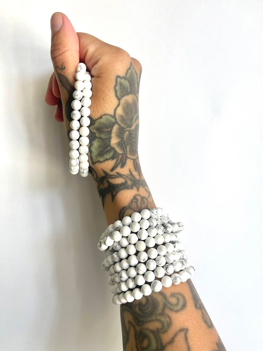Bracciale in Howlite  - indipendenza - equilibrio