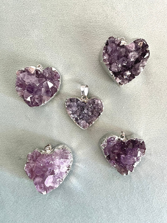 Ciondolo in Drusa di Ametista - Ricarica energetica e protezione