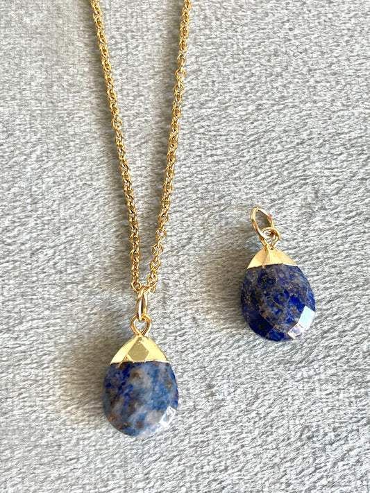 Pendente in Lapislazzuli  a goccia  - Comunicazione - Ricerca interiore