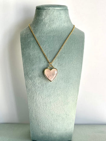 Ciondolo a cuore in Quarzo rosa - Gioia e luce interiore