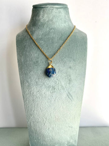 Pendente in Lapislazzuli  a goccia  - Comunicazione - Ricerca interiore