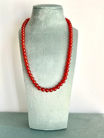 Collana in Corniola - Coraggio - Superamento Delle Difficoltà -Dinamismo