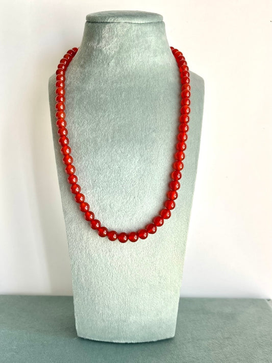 Collana in Corniola - Coraggio - Superamento Delle Difficoltà -Dinamismo