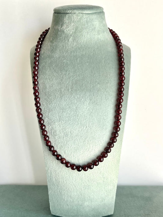 Collana in Granato - Forte carica psicofisica - Resistenza