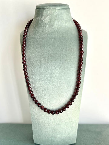 Collana in Granato - Forte carica psicofisica - Resistenza