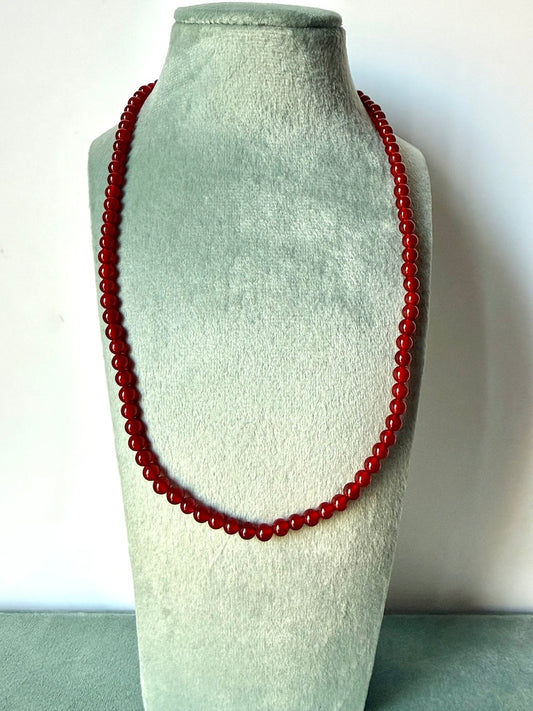 Collana in Corniola - Coraggio - Superamento Delle Difficoltà -Dinamismo