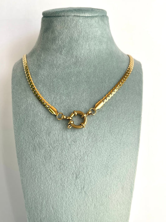 Collana maglia "spina di pesce" piatta