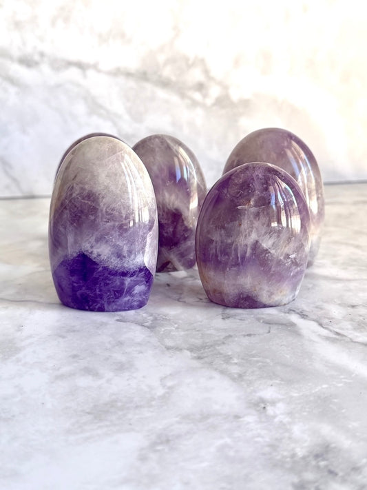 Ametista Burattata, Grezza, Chevron, Forme libere, Pietre del sollievo e Punte -Concentrazione-Allontana lo stress- Ricerca interiore