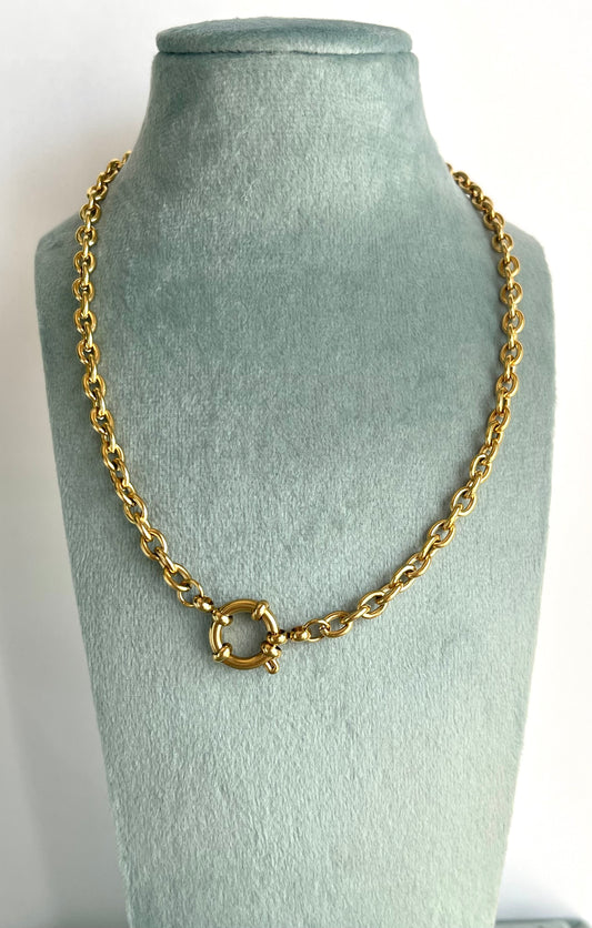Collana con moschettone tondo