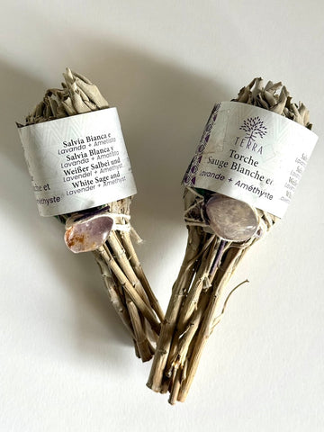 Smudge Salvia Bianca Lavanda e Ametista