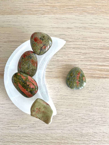 Unakite - burattata, grezza, uova-  Bilancia le emozioni- Allevia lo stress