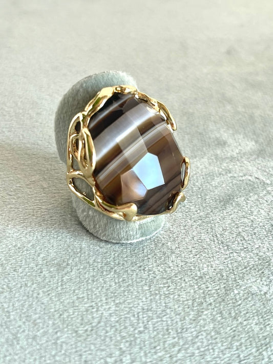 Anello con Agata - Porta grande energia al corpo- Rafforza l'equilibrio emozionale-