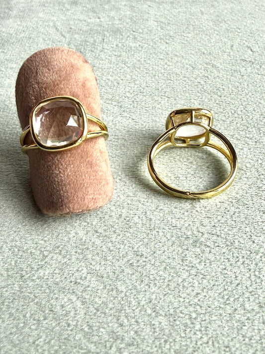 Anello con cristallo di rocca - pietra della chierezza