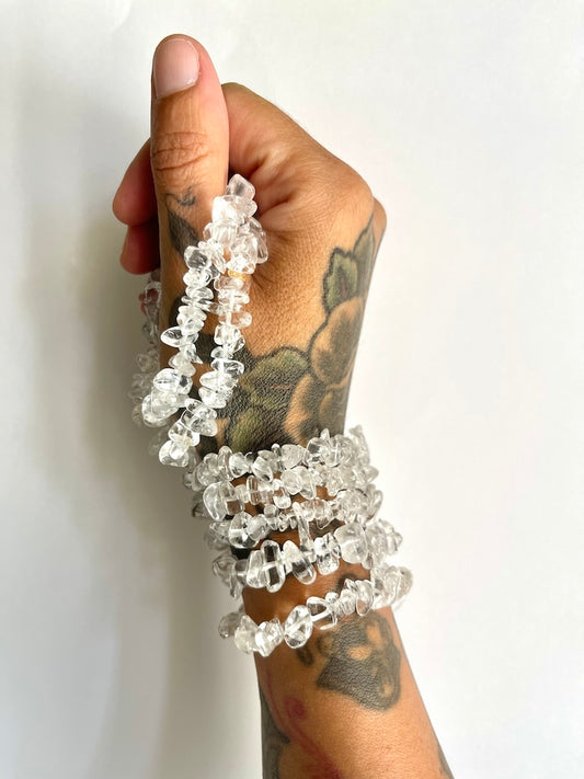Bracciale in cips di Cristallo di rocca