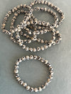 Bracciale in Diaspro dalmata - -Riflessione - Effetto Calmante