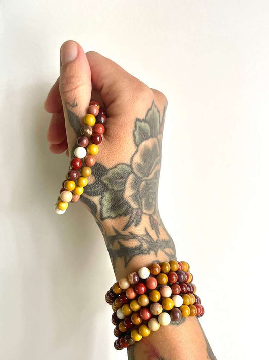Bracciale in Mookaite - Promuove il cambiamento- Equilibrio emotivo - Ottimismo-