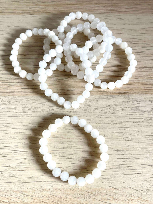 Bracciale in Quarzo Latteo - Sintonia - Benessere fisico -