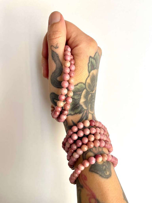 Bracciale in Rodonite - Fiducia e Amore per sé stessi -  Energia fisica ed emotiva - Guarigione interiore-