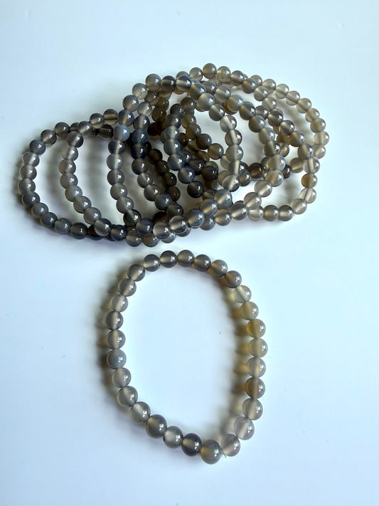 Bracciale in agata grigia - Equilibrio energetico