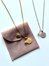 Collana new born con quarzo rosa o angelite