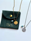 Collana new born con quarzo rosa o angelite