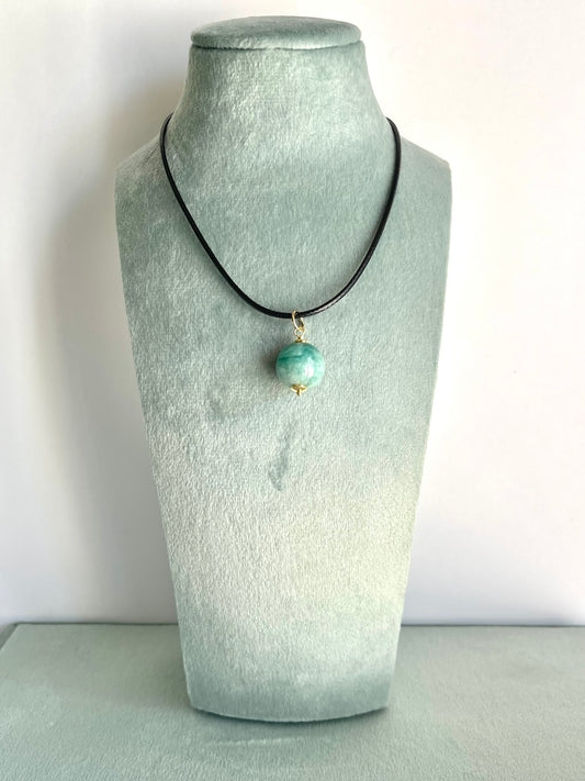 Ciondolo in Amazzonite - Chiarezza Sul Proprio Destino - Pietra Della Speranza - (qualità prima scelta)