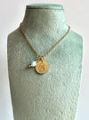 Collana new born con quarzo rosa o angelite