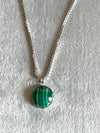 Ciondolo in Malachite con catenina