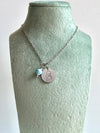 Collana new born con quarzo rosa o angelite